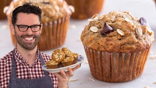 Amazing Oatmeal Banana Muffins Recipe  SO Easy [upl. by Neros891]