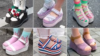 15 Platform Sandals Looks  Summer Fashion Trends in Japan [upl. by Amilas728]