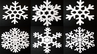 How to make 6 pointed PAPER SNOWFLAKES EASY and AMAZING results By Art Tv [upl. by Wiebmer]