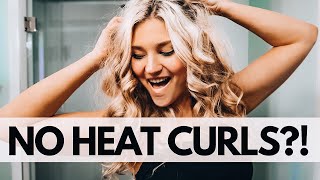 HEATLESS CURLS WITH A ROBE BELT  testing TikTok viral trends [upl. by Earlie816]