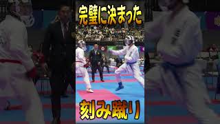 【ショート】完璧に決まった刻み蹴り karate kizamikeri keri jyodankeri [upl. by Batsheva]