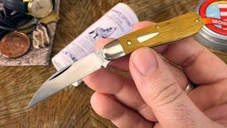 GEC Tidioute Cutlery 18 Osage Orange Wood quotKleiner Coyotequot German [upl. by Naujek]