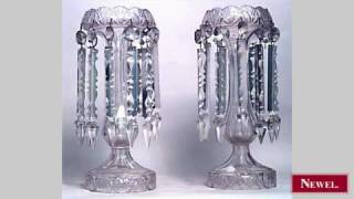 Antique Pair English Victorian Waterford crystal lustre [upl. by Heman396]