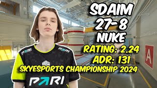 AMKAL Sdaim 278 vs Revenant Nuke Skyesports Championship 2024  CS2 POV [upl. by Nasia]