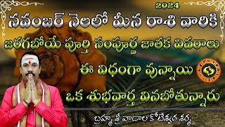 MEENA RASHI Predictions for November 01st to 30th 2024 in Telugu [upl. by Aneel]