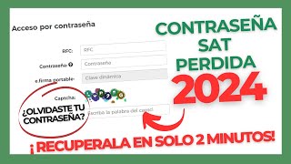 Cómo RECUPERAR mi CONTRASEÑA del SAT  2 FORMAS DIFERENTES [upl. by Si]