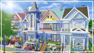 SAN FRANCISCO TOWNHOUSES  The Sims 4 Speed Build [upl. by Ahsinav168]