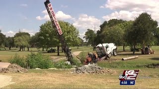 VIDEO Fiber line installation crew hits water main line on city’s North Side [upl. by Cotsen]