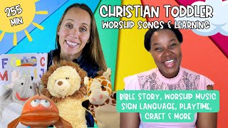 Christian Toddler Learning amp Bible Story  Preschool Christian Learning  Sign Language  Worship [upl. by Loziram762]