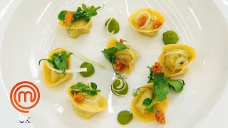 Elevated Pea amp Ricotta Tortellini  MasterChef UK  MasterChef World [upl. by Hax]