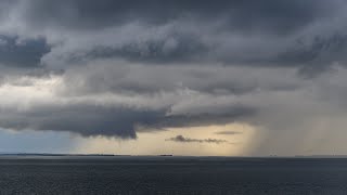 Supercell storm rotation with a forming mesocyclone amp wall cloud  Herne Bay Kent  010923 [upl. by Weiman]