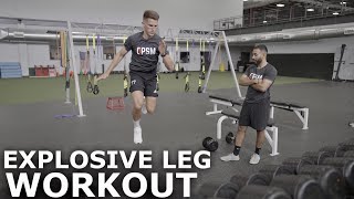 Full Explosive Leg Workout For Footballers  Increase Your Leg Power and Explosiveness [upl. by Llerol]