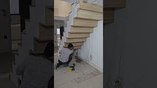 Zigzag staircase homedecor  homeimprovement staircaseconstruction stairscase [upl. by Riek]