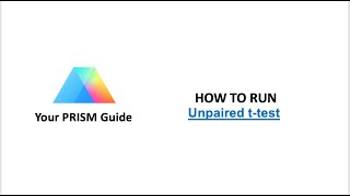 Unpaired ttest using GraphPad Prism [upl. by Nabetse]