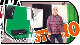 Alles für dein YouTube STUDiO  MOUNTDOG Foto Video STUDiOSET  2 Sofboxen  GREENSCREEN  UNBOXiNG [upl. by Lunn]