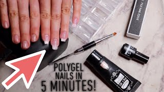 How To Apply PolyGel Nails In 5 Minutes 💅🏼Tutorial [upl. by Woody]