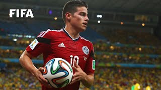 🇨🇴 James Rodriguez  FIFA World Cup Goals [upl. by Polard]