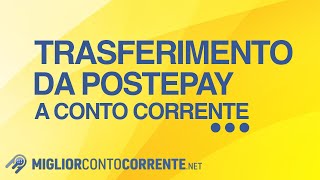 Trasferimento soldi da Postepay a conto corrente [upl. by Aitercal]