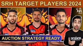 SRH AUCTION STRATEGY 2024  SRH TARGET PLAYERS  RETAINED AND RELEASE PLAYERS LIST  IPL 2024 TRADE [upl. by Mcmillan872]