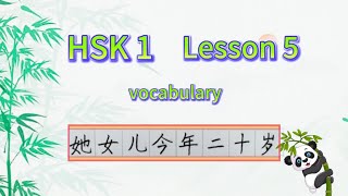 HSK 1 Lesson 5new words for beginnerread and write characters phrases and sentences [upl. by Dammahom578]