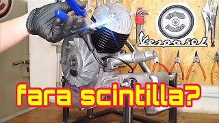 Montaggio marmitta statore e parte elettrica 130 DRFull Restoration Piaggio Vespa 50 LPart 18 [upl. by Sinylg]