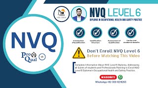 NVQ Level 6  ProQual Level 6 NVQ Diploma in Occupational Health and Safety Practice  Details NVQ [upl. by Weissman264]