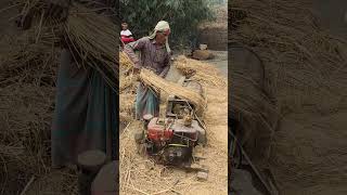 small paddy thresher machine powertiller farmequipment farming [upl. by Sagerman386]