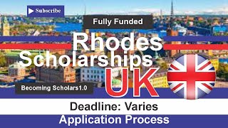 Rhodes Scholarships for International students in UK 2024 Fully Funded  Application process [upl. by Wilkison]