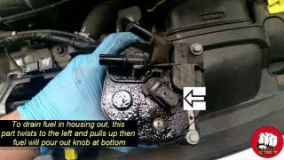 ford duratorq diesel fuel filter replacement [upl. by Assenev]