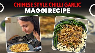 Chinese Style Chilli 🌶 Garlic Maggi Recipe 😱😱 30 Days Maggi Challenge  Day 14  So Saute [upl. by Aarika]