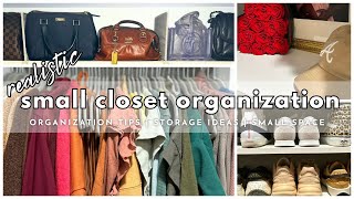 NEW DECLUTTER amp ORGANIZE MY SMALL CLOSET  UPDATED SMALL CLOSET ORGANIZATION  CALIFORNIA CLOSET [upl. by Boutis220]