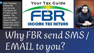 SMS or Email From FBR  Reason of receiving message or Email from FBR [upl. by Brotherson]