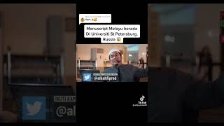 Ustaz Muhamad Al aminmanuskrip melayu berada di universiti st peterbugs russia [upl. by Vullo944]