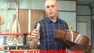 Interview with a Luthier part 4 hand made guitar craftsman tools used finish classical woods lesson [upl. by Eisdnil]