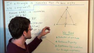 Properties of Isosceles Triangles Proof  Geometry [upl. by Eillah832]