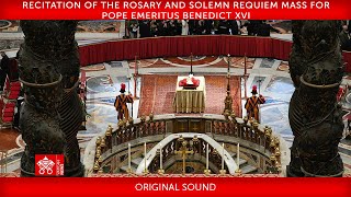 5 January 2023 Rosary and Solemn Requiem Mass for Pope emeritus Benedict XVI  Pope Francis [upl. by Algie788]