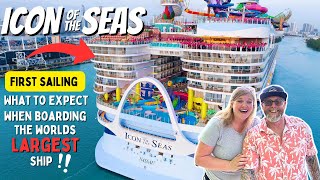 FIRST SAILING of ICON of the SEAS Inaugural Cruise [upl. by Ecnarwal]