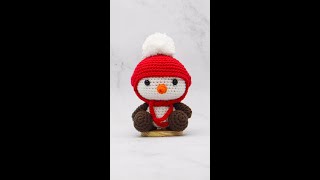 I CROCHET LITTLE SNOWMAN LINK IN THE DESCRIPTION [upl. by Hanas]