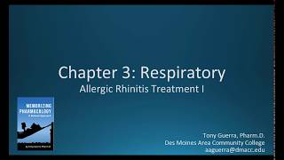 Rhinitis Steroid Leukotriene Antihistamines CH 3 RESPIRATORY NAPLEX  NCLEX PHARMACOLOGY REVIEW [upl. by Petite]