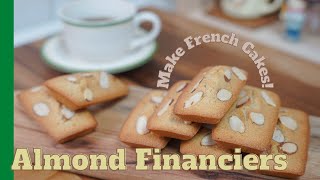 How to make Almond Financiers l French brown butter cakes recipe [upl. by Nirrad]