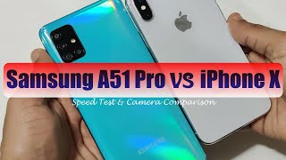 Samsung A51 Vs iPhone X Speed Test  Camera Comparison😊👌 [upl. by Yerggoeg]