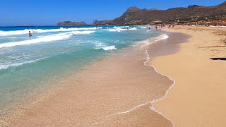 the most beautiful beaches on Crete  FALASSARNA BEACH  KISSAMOS  CRETE  GREECE [upl. by Mayda243]