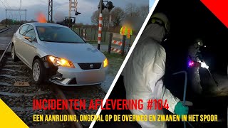 Een aanrijding ongeval op de overweg en zwanen in het spoor  Incidentenbestrijders 104 [upl. by Cung]