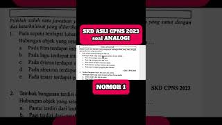 Nomor 1 ‼️Soal SKD ANALOGI ‼️soal Asli CPNS 2023 soalcpns2023 soalcpns2024 soalanalogi [upl. by Araet]