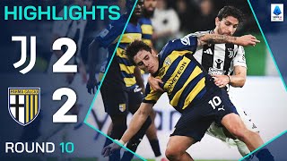 JUVENTUSPARMA 22  HIGHLIGHTS  Bianconeri pegged back in fourgoal thriller  Serie A 202425 [upl. by Reagen]