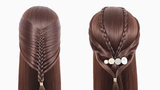 The most beautiful hairstyles for girls ♥️ Easy hairstyles ♥️ Hairstyles with braids [upl. by Zechariah]