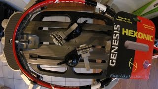 Genesis Hexonic 18G Tennis String Review and Playtest  Part 1 Stringing [upl. by Hainahpez358]