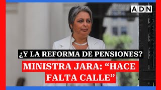 REFORMA DE PENSIONES La ministra Jara se molestó por rechazo de la distribución de 3 y 3 [upl. by Woodman270]