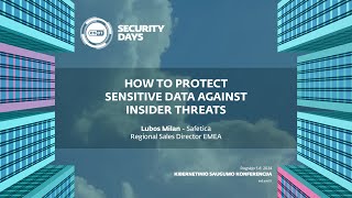 ESET Security Day24 Tech Demos Lubos Milan „Safetica” [upl. by Notsirk46]