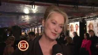 Meryl Streep  New York Its Complicated Premiere  ET Red Carpet Interview [upl. by Prissie]